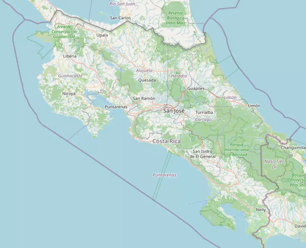 Map of Costa Rica