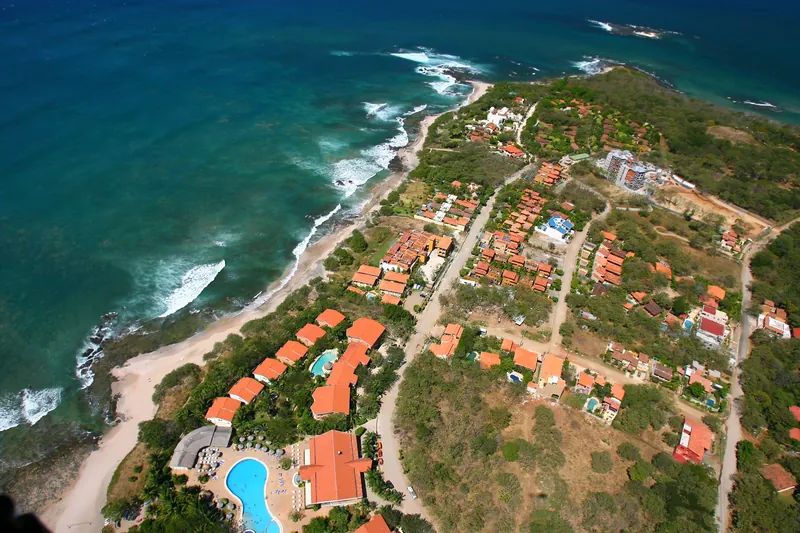 Playa Langosta from the air
